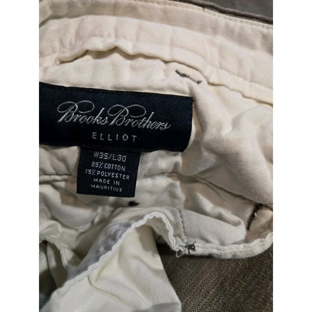 VTG Men's Brooks Brothers Beige Brown Casual Dress Elliot Corduroy Pants Sz35x30